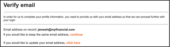 Image of verify email dialogue box