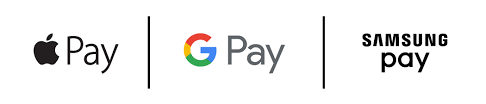 Apple Pay Google Pay Samsung Pay logos